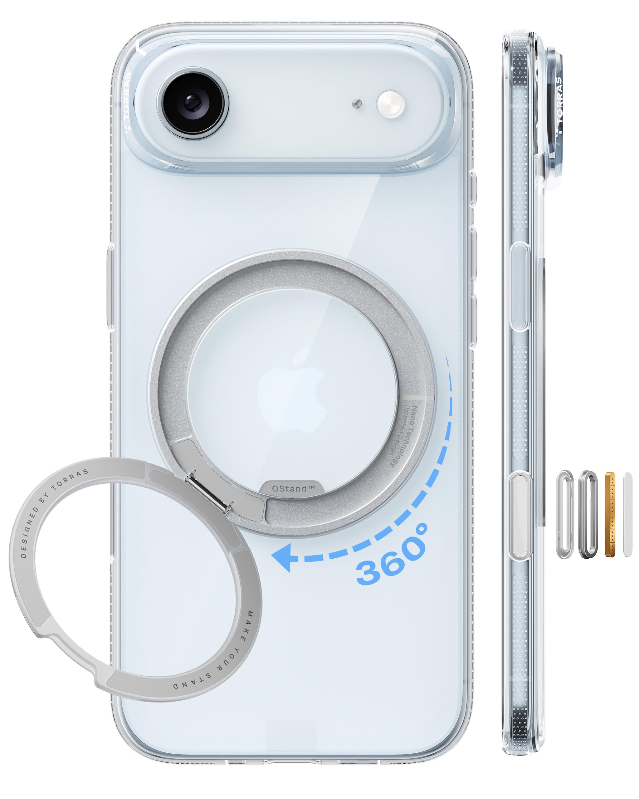 iPhoneアクセサリー torico Amazon.com: TORRAS 360 Magnetic Stand for iPhone Air Case, [Fit